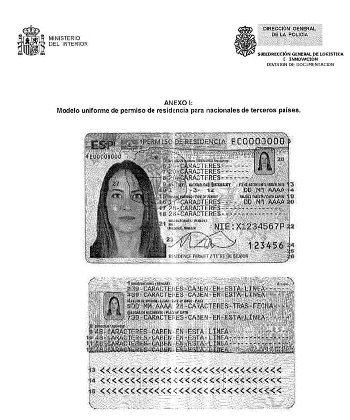 NUEVO MODELO DE TARJETA DE IDENTIDAD DE EXTRANJERO